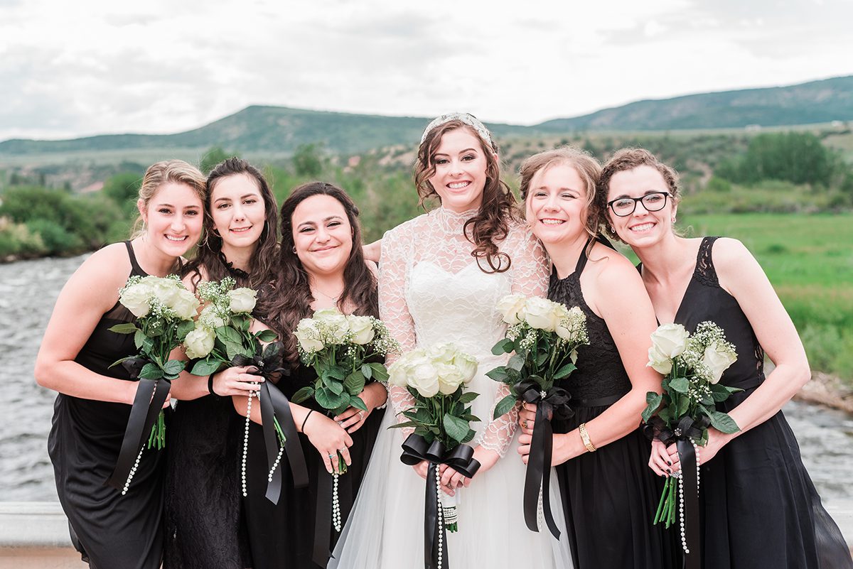 Bridesmaids and Annie at Rolling R Ranch near Meeker