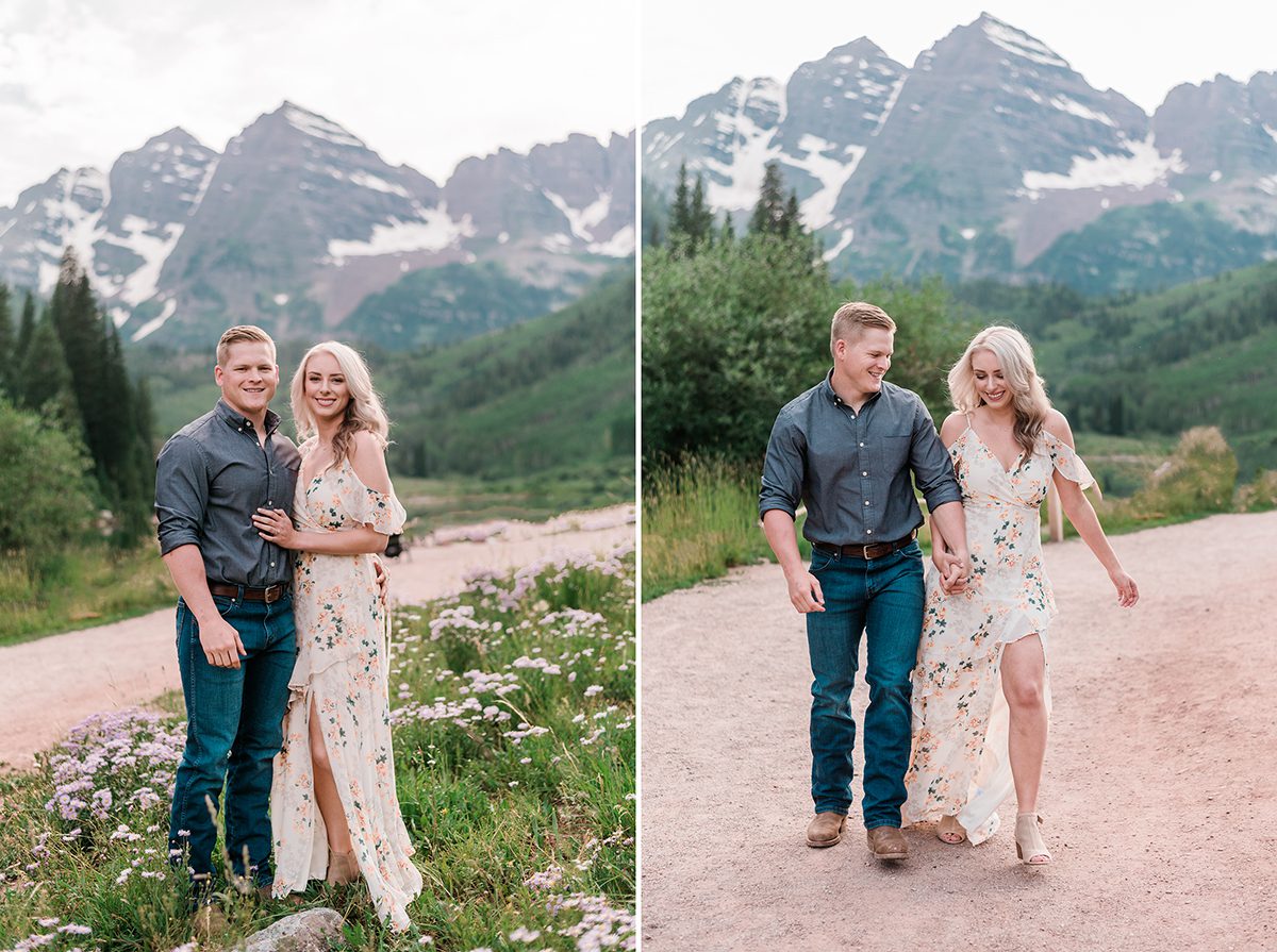 Tyler & Taylor | Aspen Engagement Photos at Maroon Bells