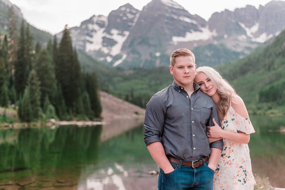 Tyler & Taylor | Aspen Engagement Photos at Maroon Bells