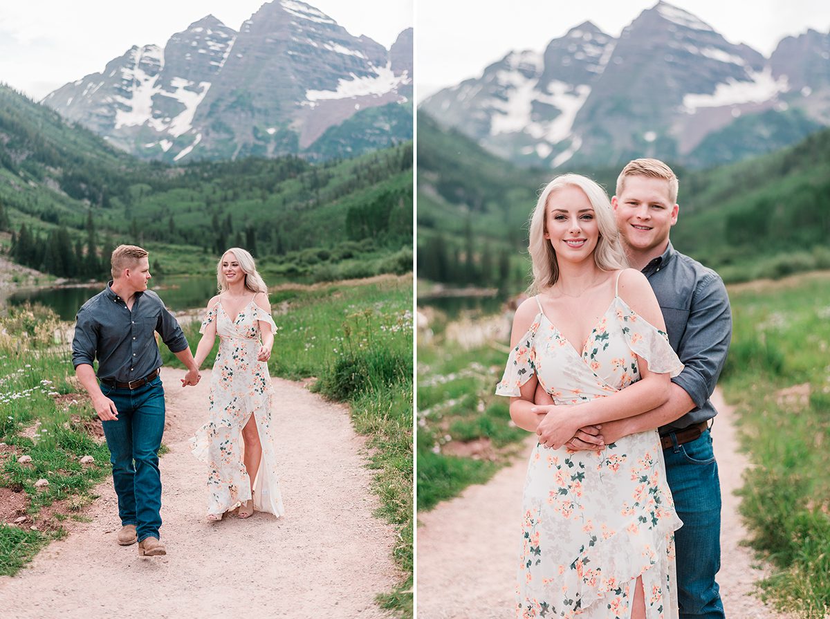 Tyler & Taylor | Aspen Engagement Photos at Maroon Bells