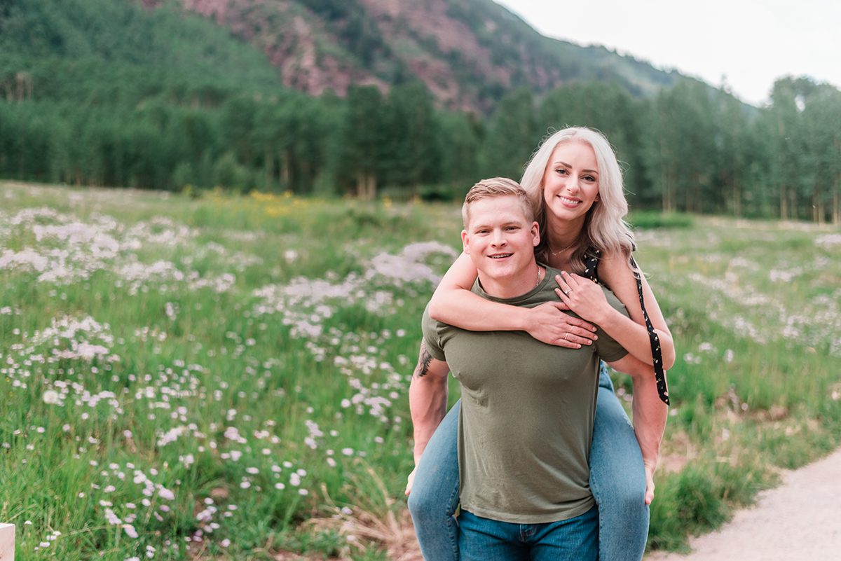 Tyler & Taylor | Aspen Engagement Photos at Maroon Bells