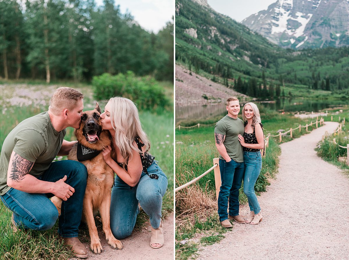 Tyler & Taylor | Aspen Engagement Photos at Maroon Bells