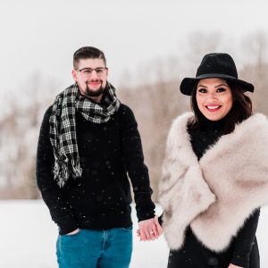 Tina & Tyler | Snowy Engagement Photos on the Mesa