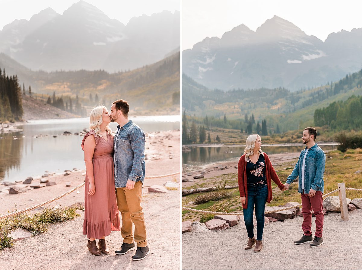 Morgan & Nick | Fall Engagement Photos at Maroon Bells