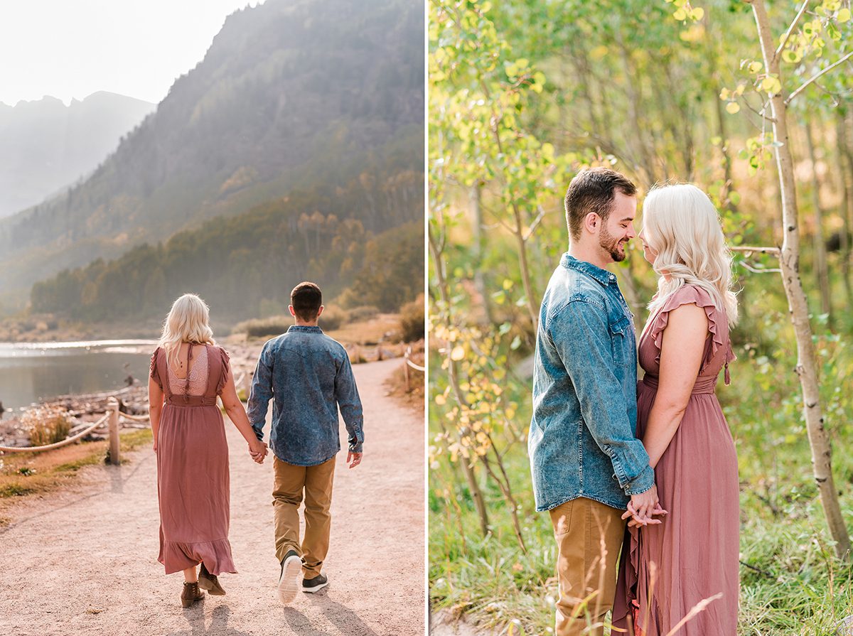 Morgan & Nick | Fall Engagement Photos at Maroon Bells