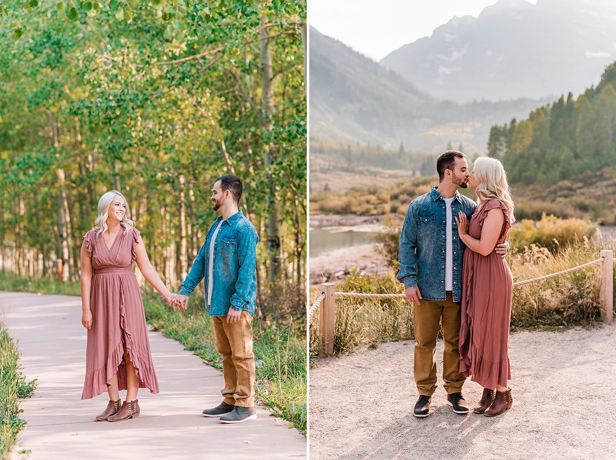 Morgan & Nick | Fall Engagement Photos at Maroon Bells