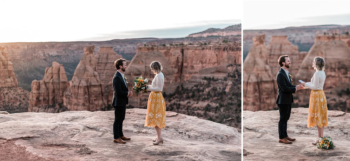 Cullen & Stesha | Sunrise Elopement on the Colorado National Monument