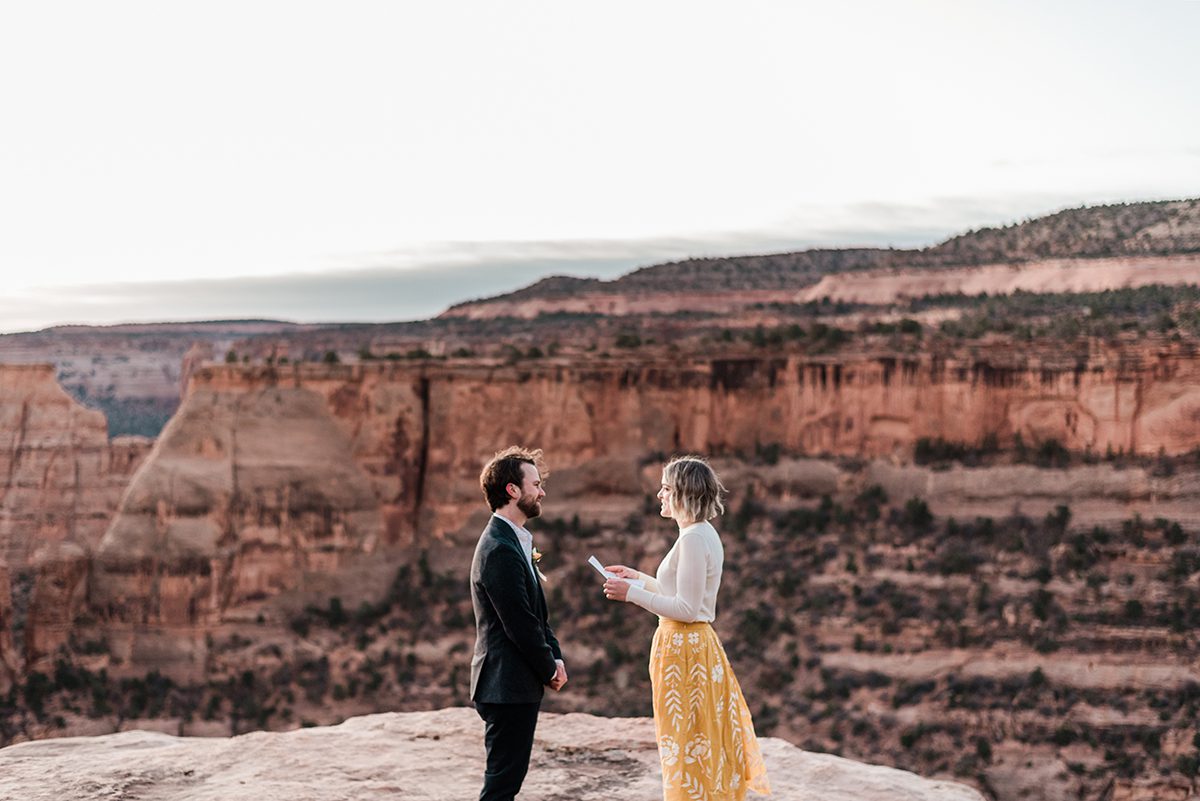 Cullen & Stesha | Sunrise Elopement on the Colorado National Monument