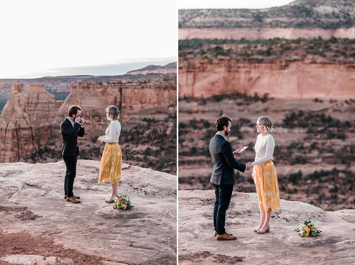 Cullen & Stesha | Sunrise Elopement on the Colorado National Monument