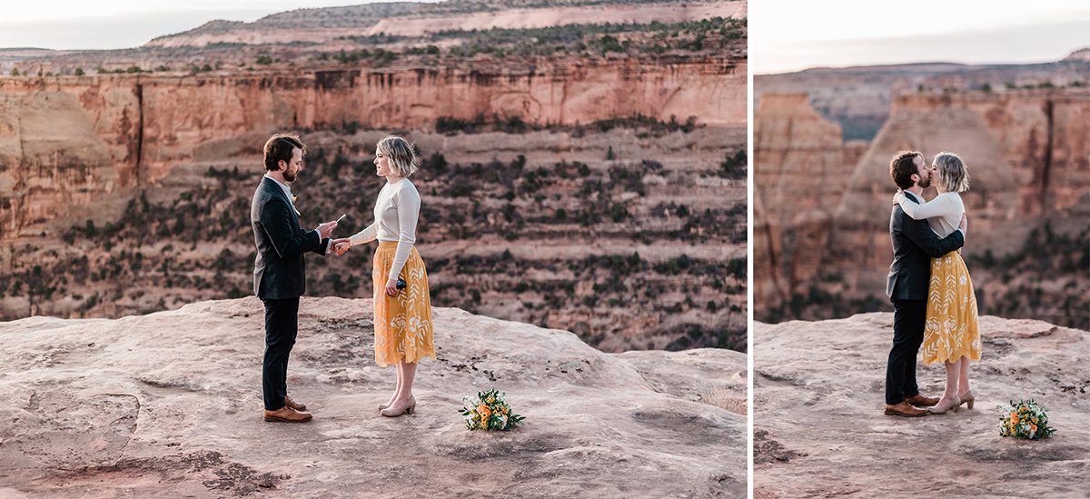 Cullen & Stesha | Sunrise Elopement on the Colorado National Monument