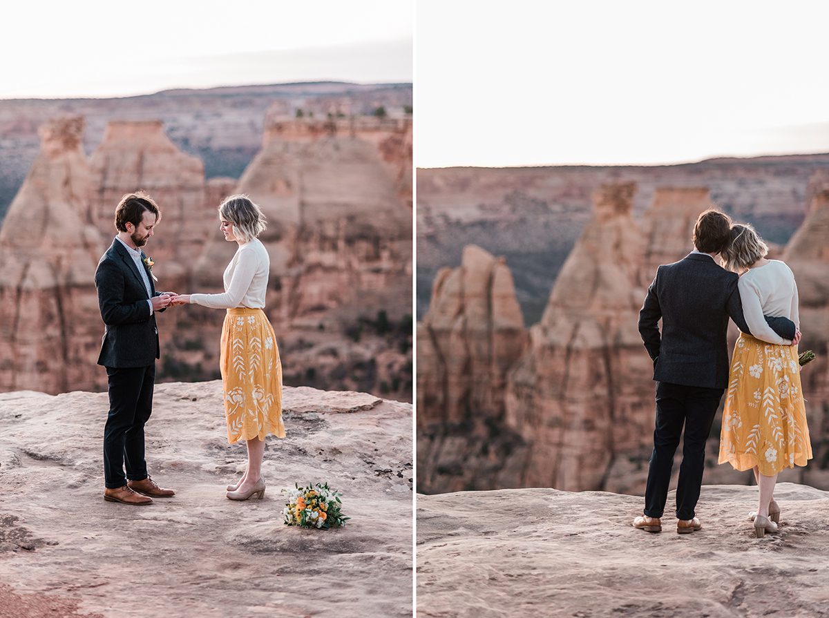 Cullen & Stesha | Sunrise Elopement on the Colorado National Monument