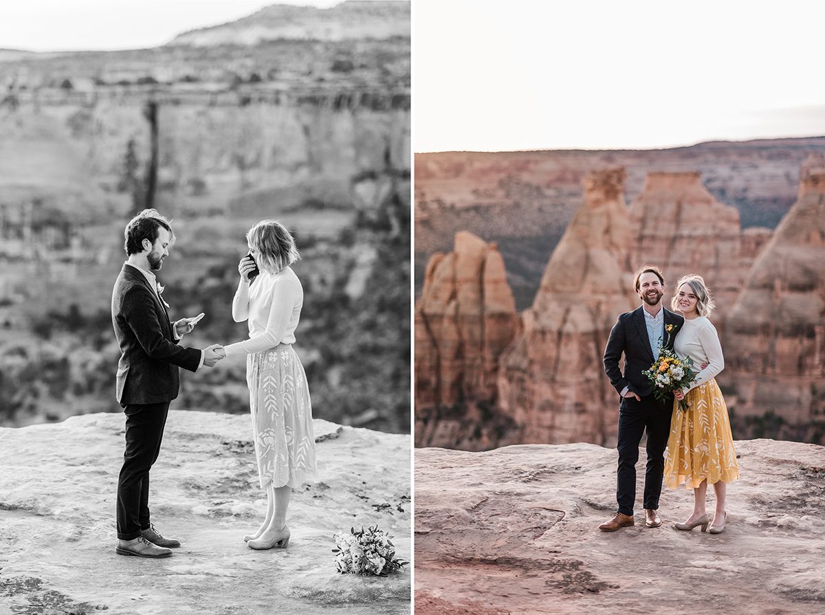 Cullen & Stesha | Sunrise Elopement on the Colorado National Monument