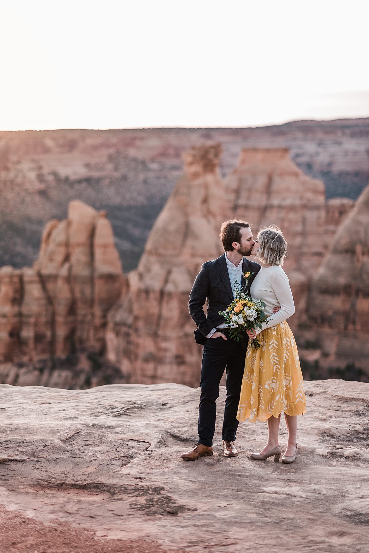 Cullen & Stesha | Sunrise Elopement on the Colorado National Monument