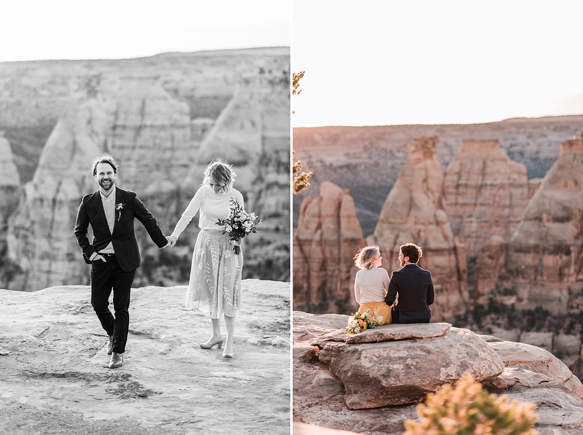 Cullen & Stesha | Sunrise Elopement on the Colorado National Monument