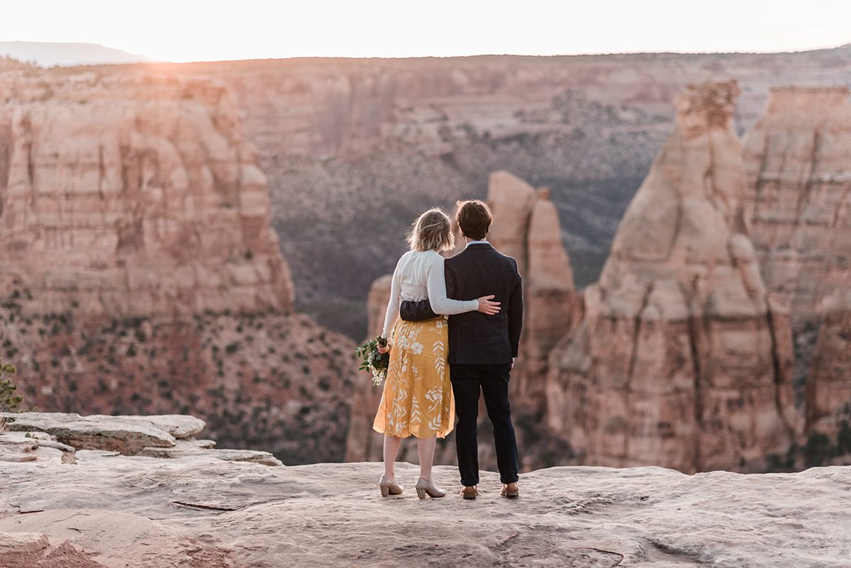 Cullen & Stesha | Sunrise Elopement on the Colorado National Monument