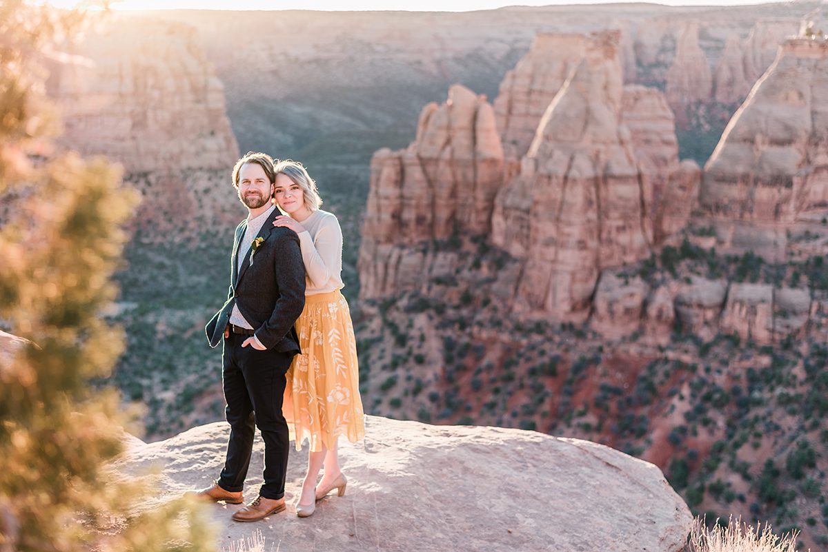 Cullen & Stesha | Sunrise Elopement on the Colorado National Monument