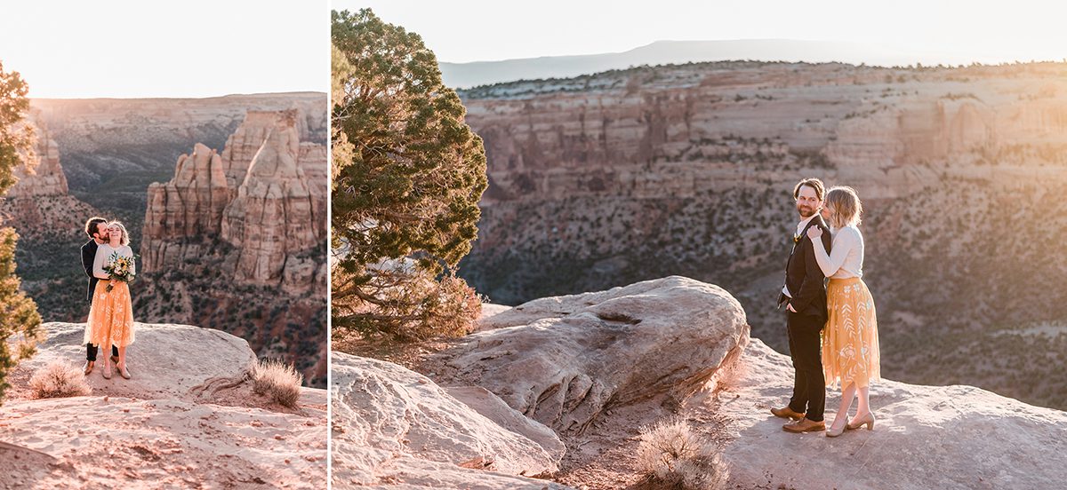 Cullen & Stesha | Sunrise Elopement on the Colorado National Monument