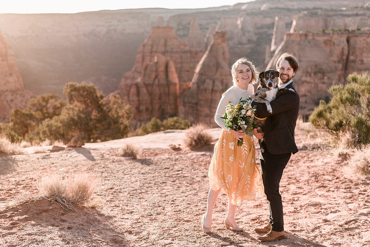 Cullen & Stesha | Sunrise Elopement on the Colorado National Monument