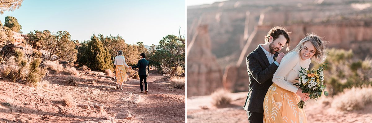 Cullen & Stesha | Sunrise Elopement on the Colorado National Monument