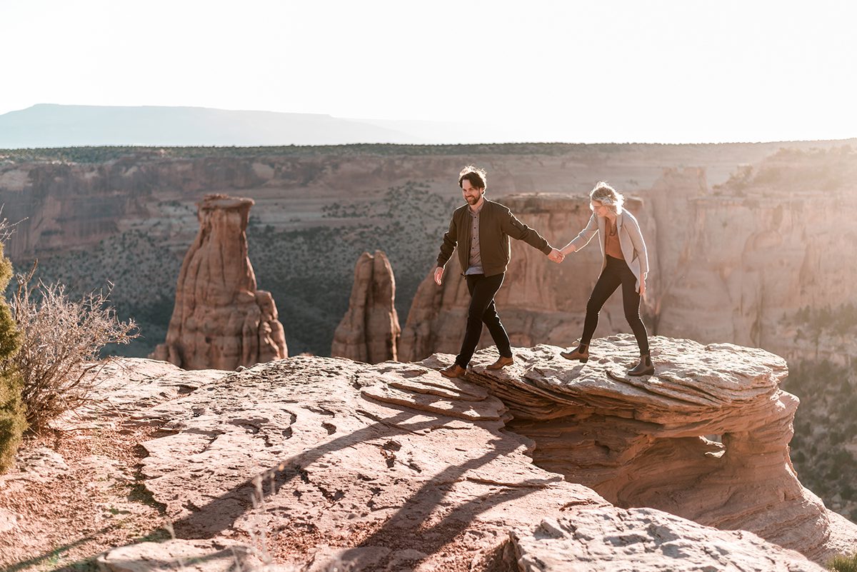 Cullen & Stesha | Sunrise Elopement on the Colorado National Monument