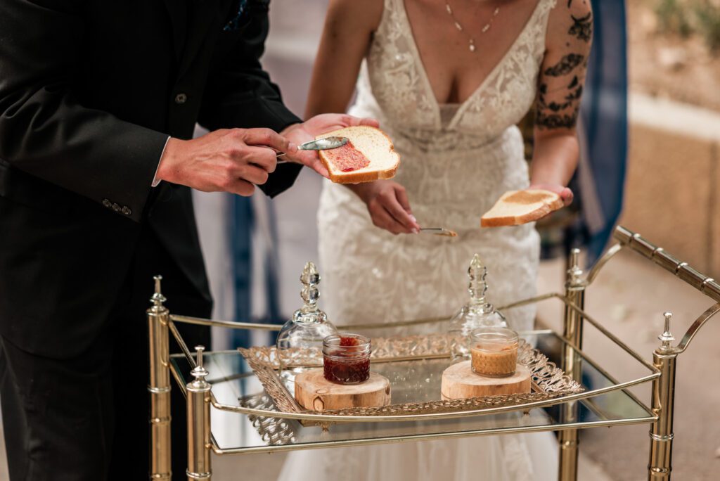 Peanut Butter & Jelly sandwich unity ceremony for weddings and elopements