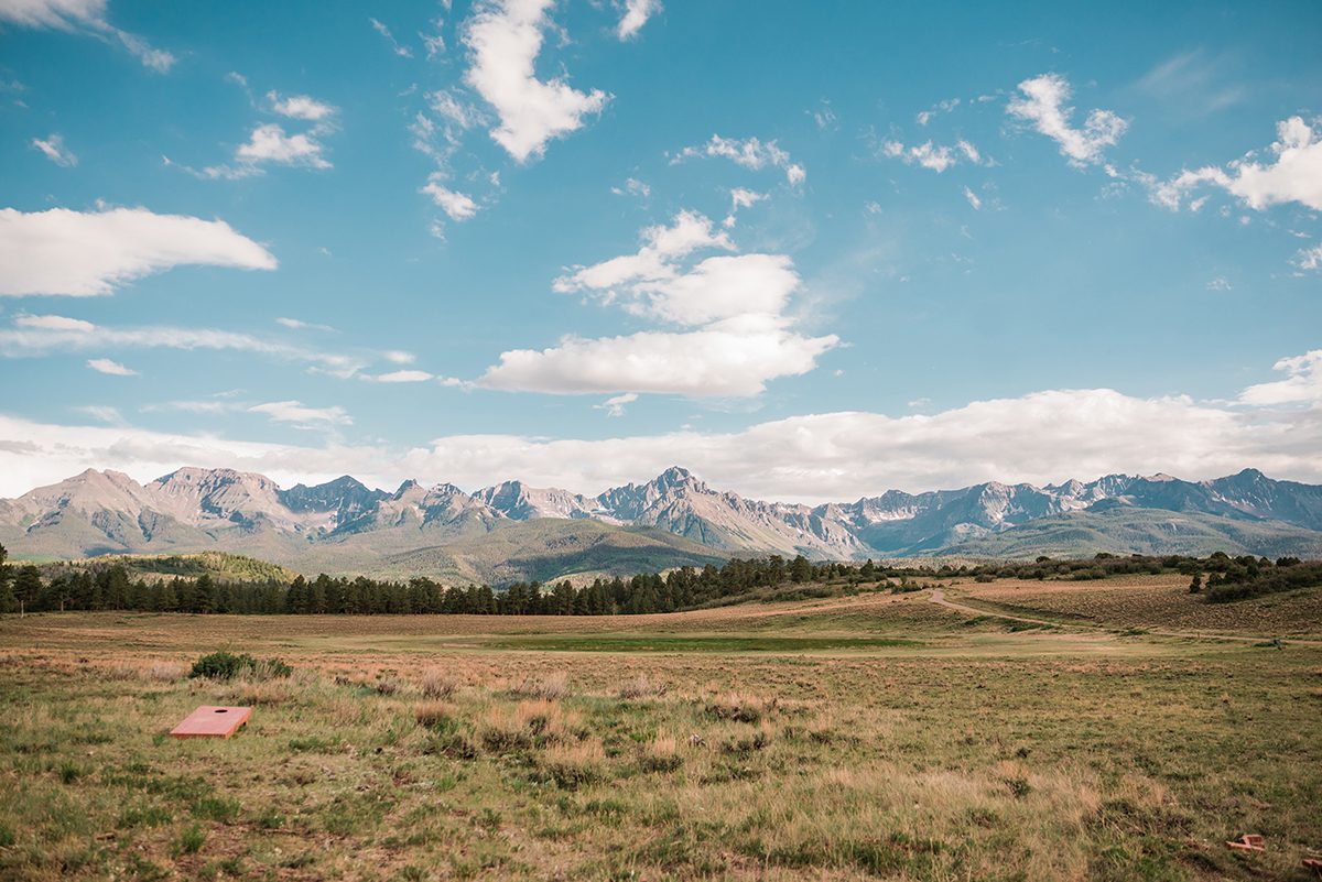 Landscape photo of Mt. Sneffels and the mountains at Top of the Pines