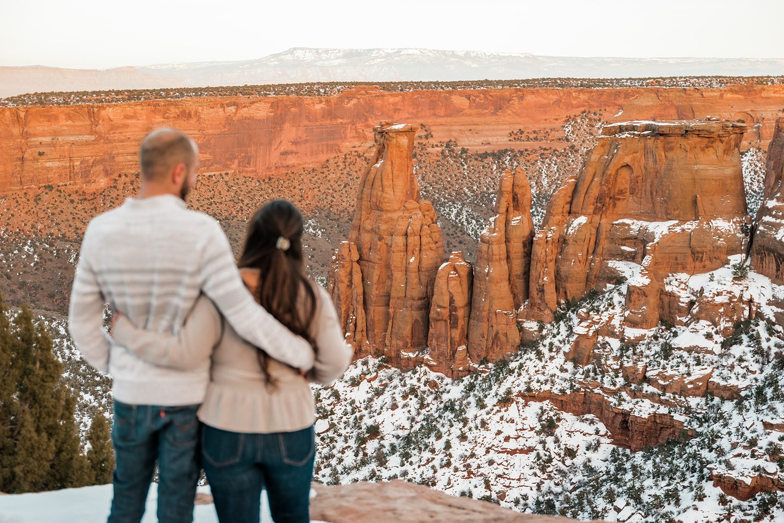 Holly & Derek | Sunset Engagement Photos on the Monument