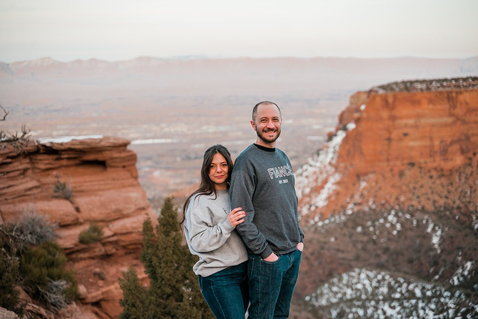 Holly & Derek | Sunset Engagement Photos on the Monument