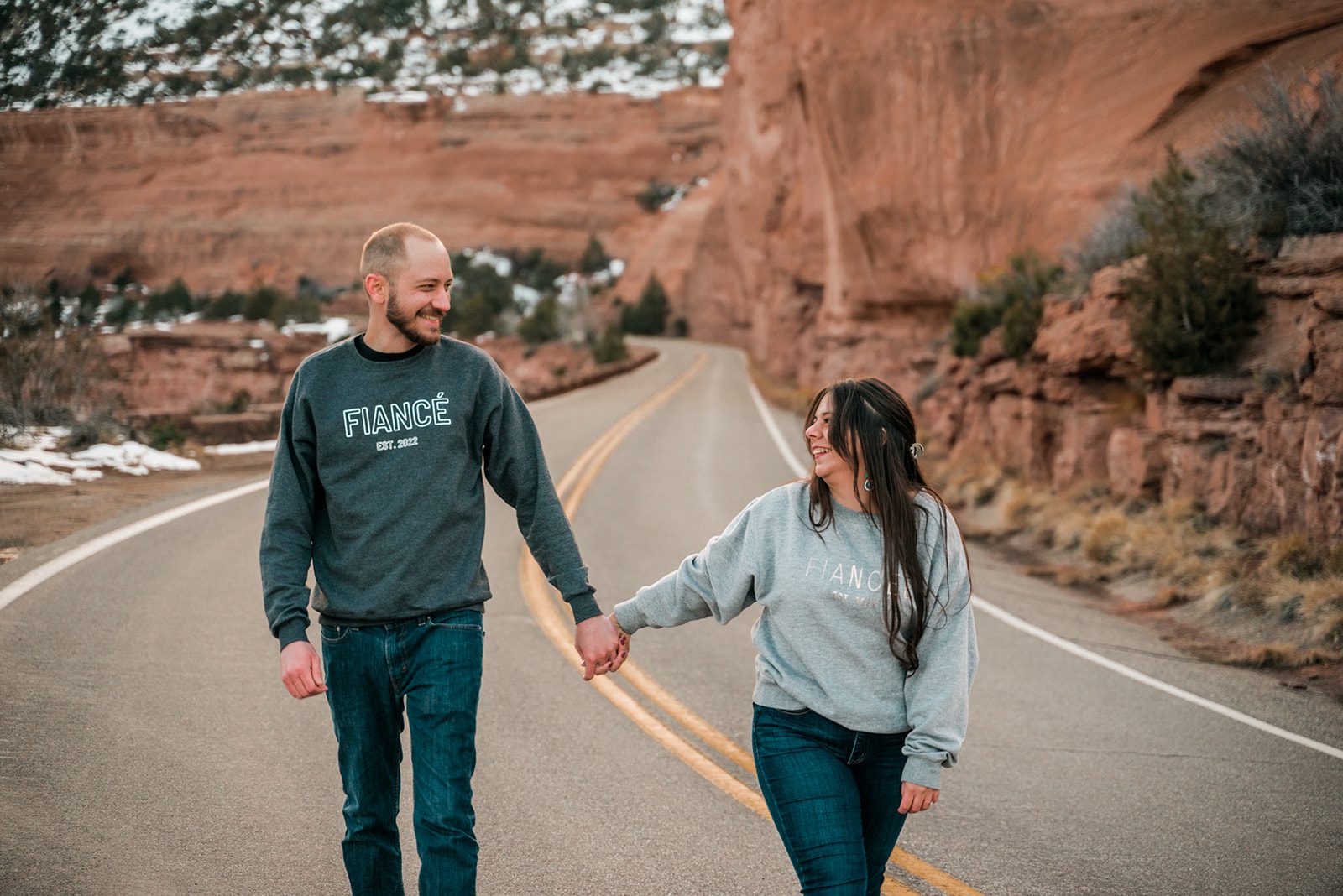 Holly & Derek | Sunset Engagement Photos on the Monument