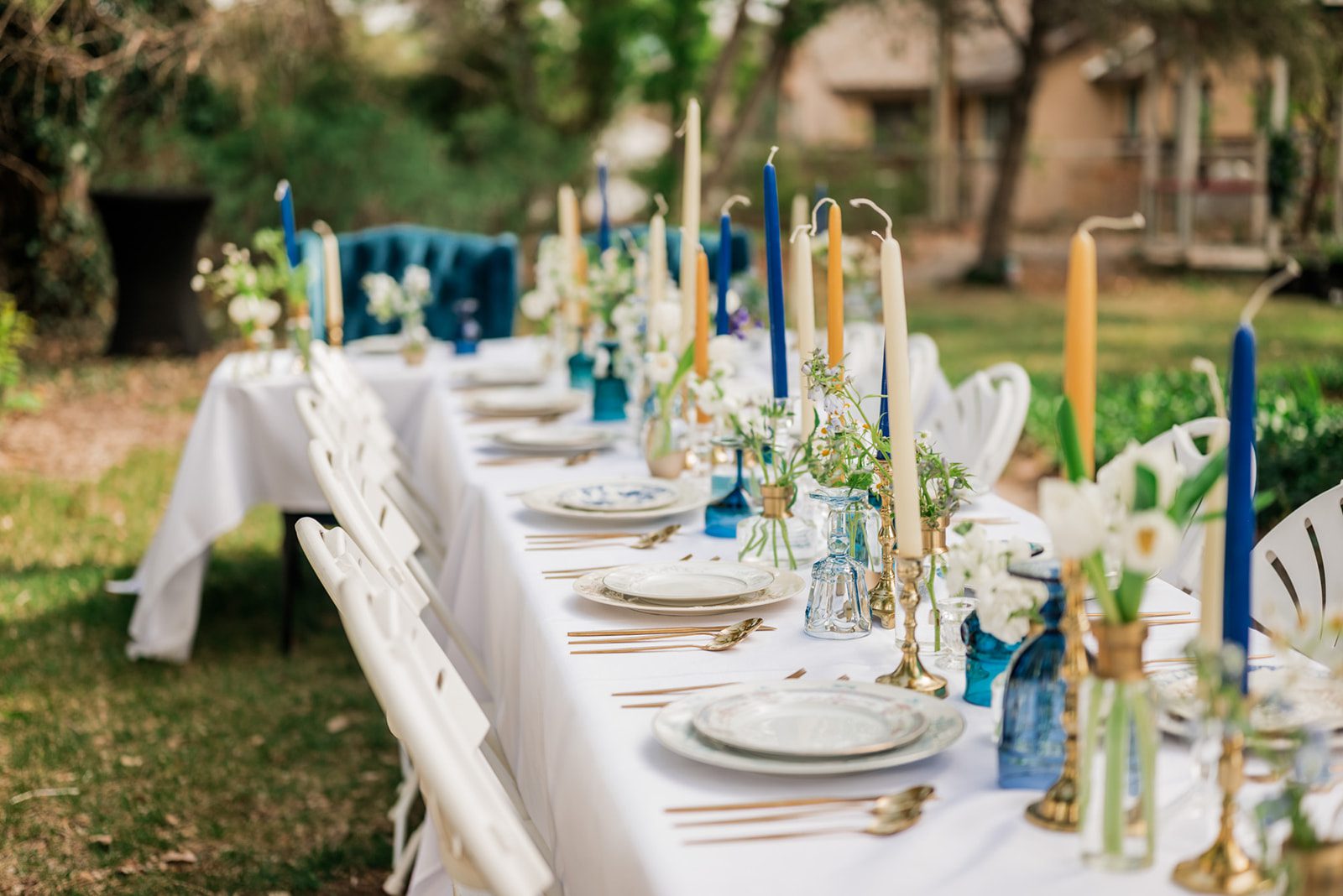 Something Blue Backyard Wedding Editorial