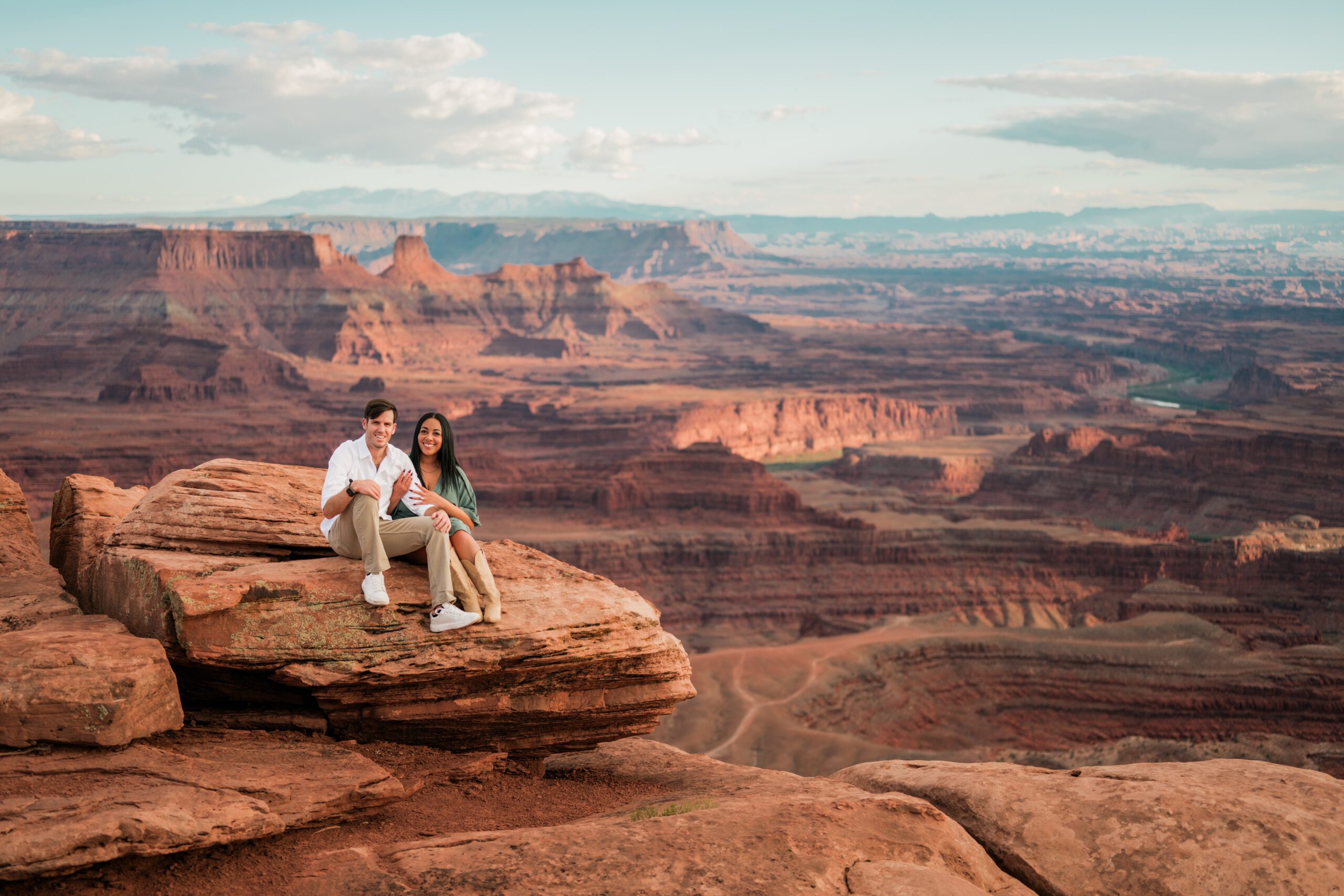 Sunset Adventure Engagement Photos in Moab