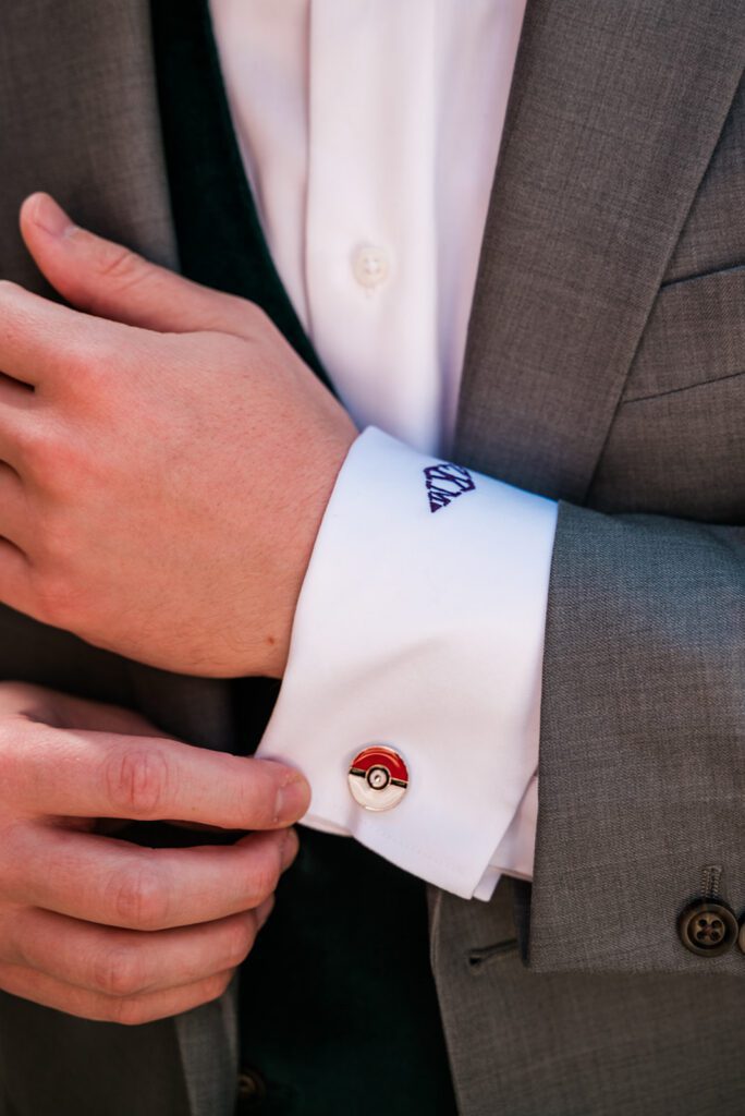 Pokemon Cuff Links for geeky wedding planning